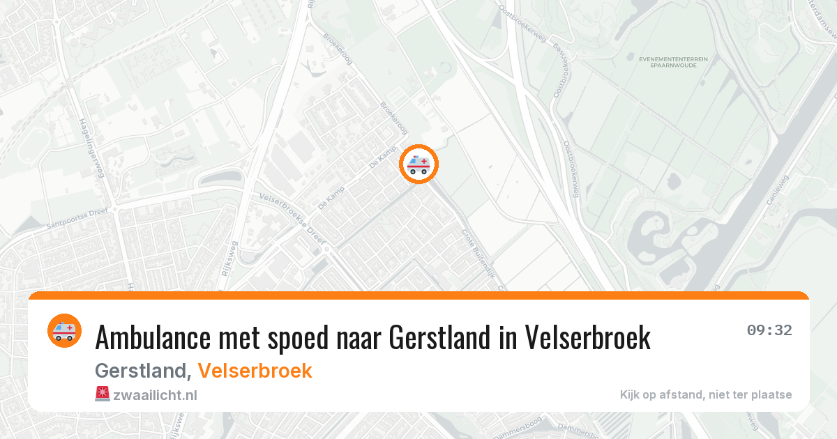 Ambulance met spoed naar Gerstland in Velserbroek — 30 jun 2026