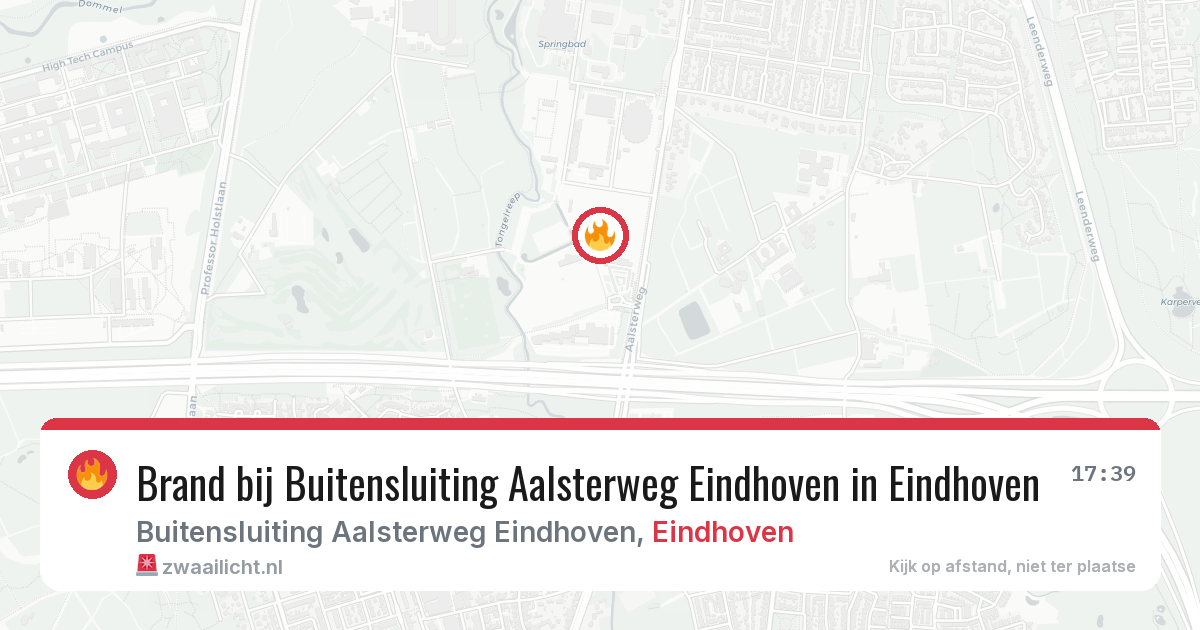 Brand bij Buitensluiting Aalsterweg Eindhoven in Eindhoven — 2 mrt 2026