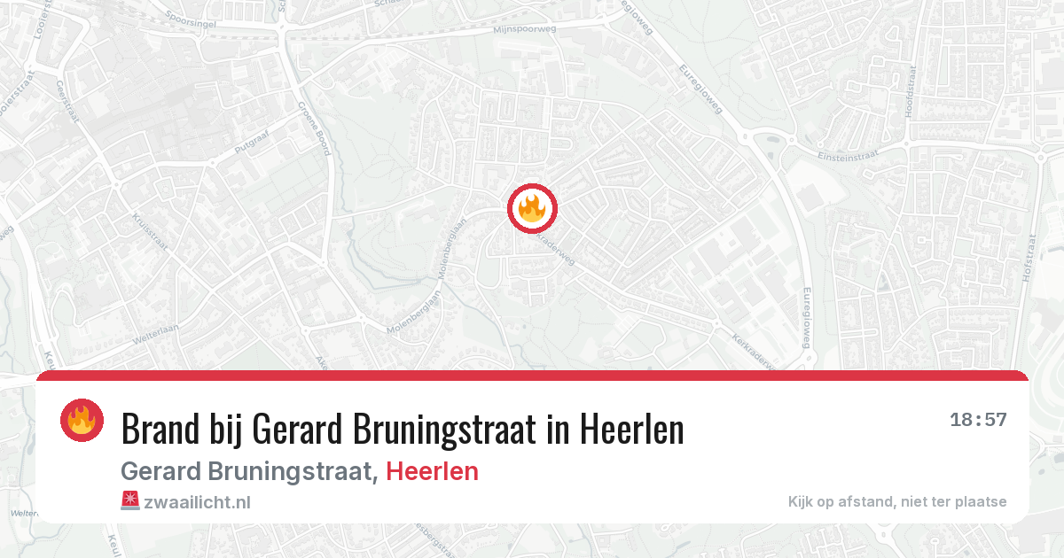Brand bij Gerard Bruningstraat in Heerlen — 28 jun 2026