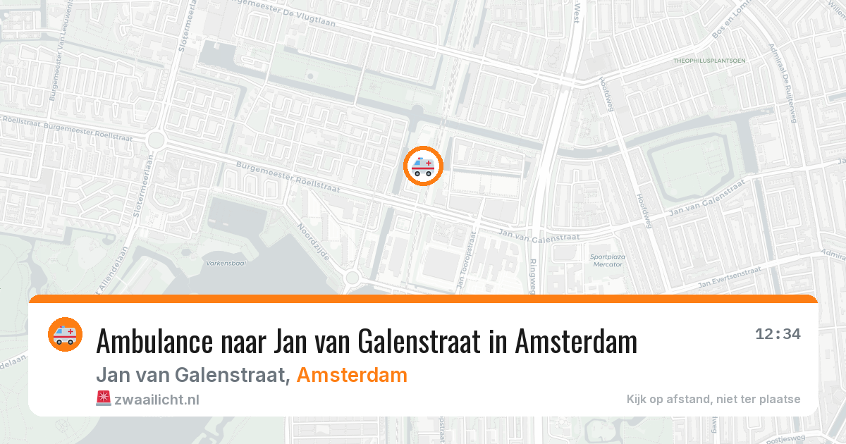 Ambulance naar Jan van Galenstraat in Amsterdam — 24 mei 2026