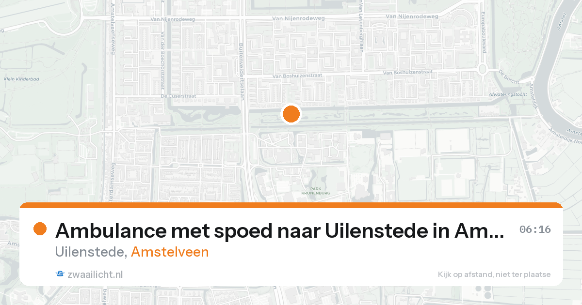 Ambulance met spoed naar Uilenstede in Amstelveen — 23 aug 2026