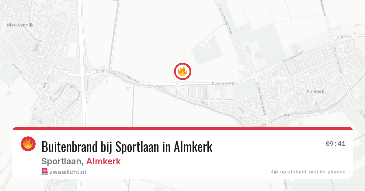 Buitenbrand bij Sportlaan in Almkerk — 1 aug 2026