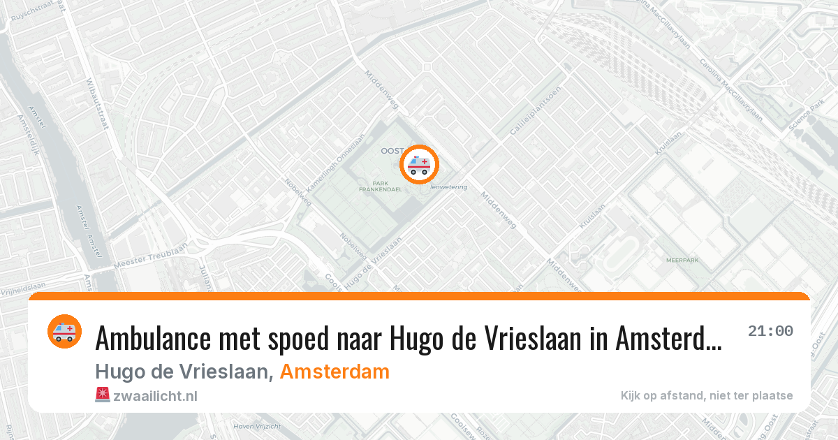 Ambulance met spoed naar Hugo de Vrieslaan in Amsterdam — 27 apr 2026