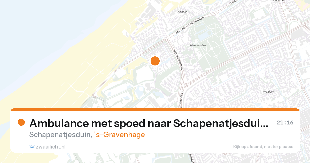 Ambulance met spoed naar Schapenatjesduin in 's-Gravenhage — 4 jun 2026