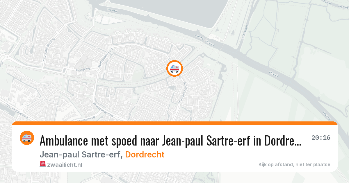 Ambulance met spoed naar Jean-paul Sartre-erf in Dordrecht — 5 aug 2026