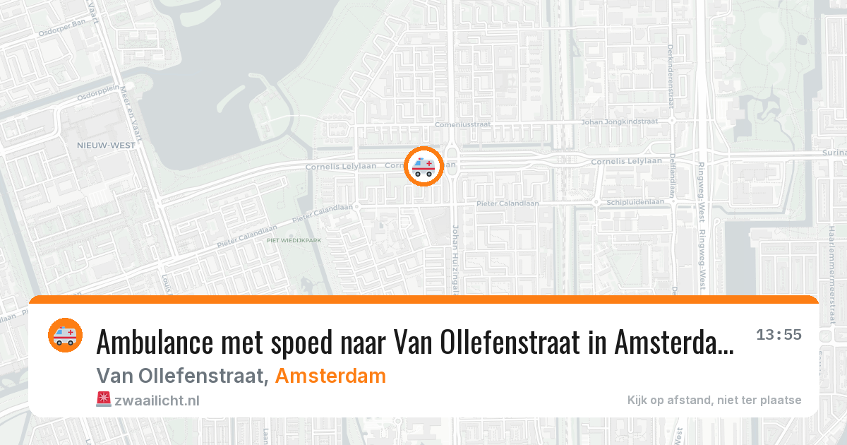 Ambulance met spoed naar Van Ollefenstraat in Amsterdam — 30 mei 2026