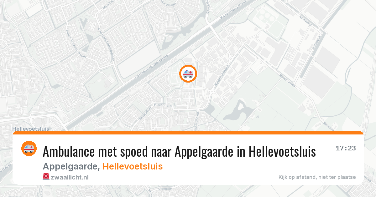 Ambulance met spoed naar Appelgaarde in Hellevoetsluis — 6 aug 2026