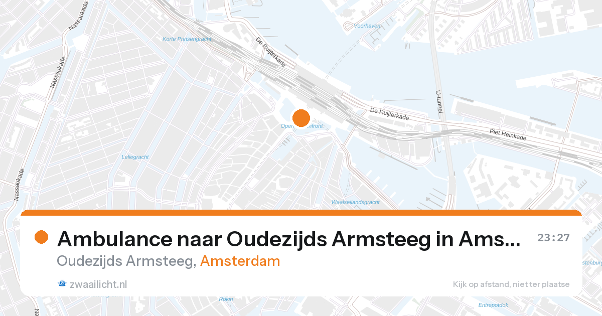 Ambulance naar Oudezijds Armsteeg in Amsterdam — 26 aug 2026