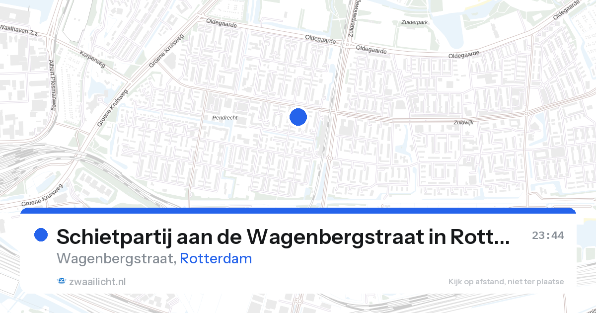 Schietpartij aan de Wagenbergstraat in Rotterdam — 27 aug 2026
