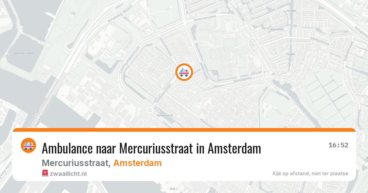Ambulance naar Mercuriusstraat in Amsterdam — 12 mei 2026