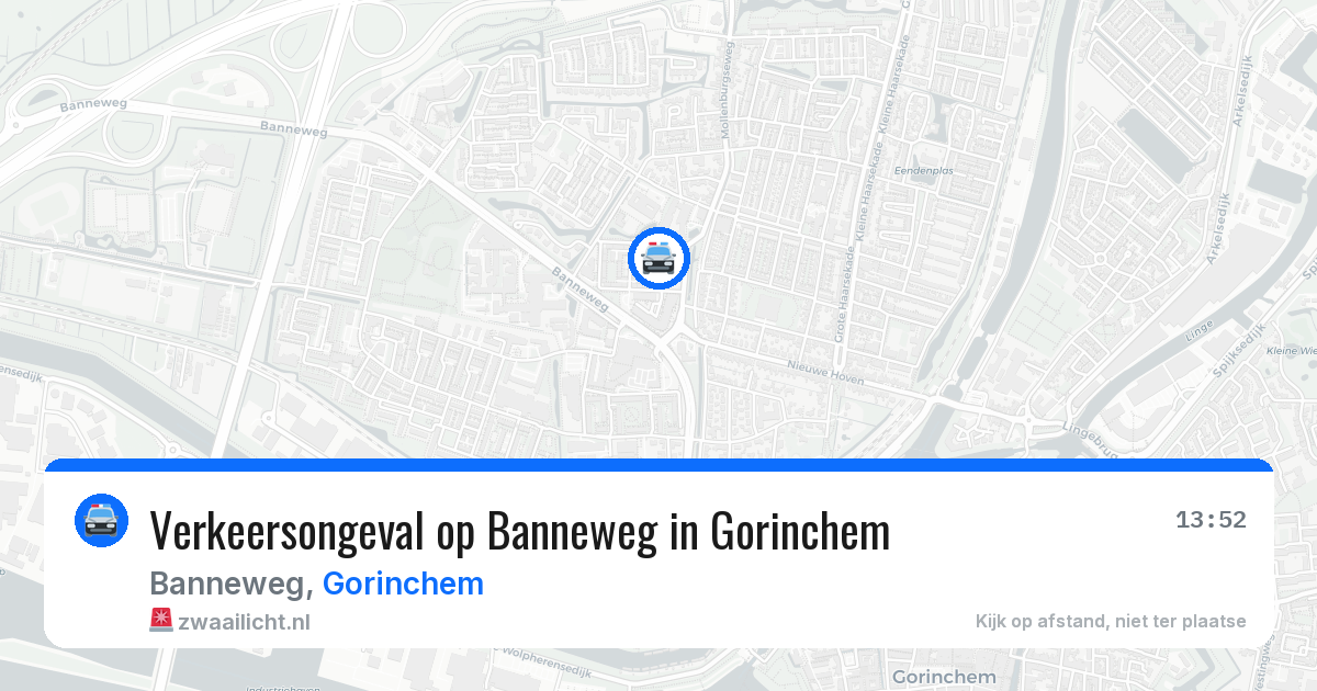 Verkeersongeval op Banneweg in Gorinchem — 20 jul 2026