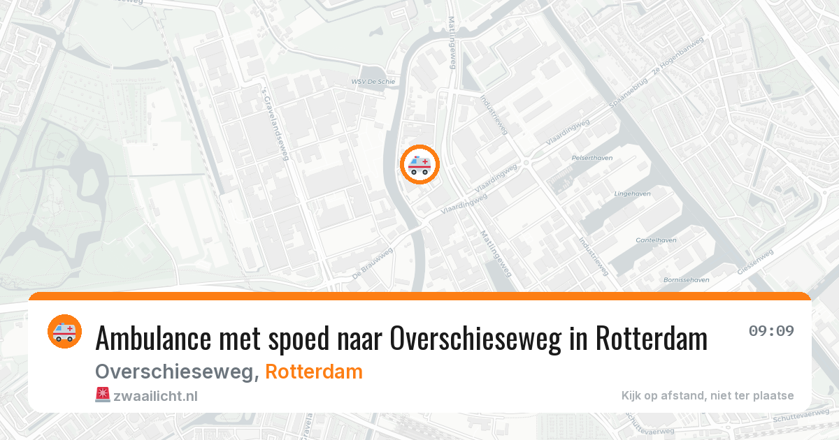 Ambulance met spoed naar Overschieseweg in Rotterdam — 30 mrt 2026