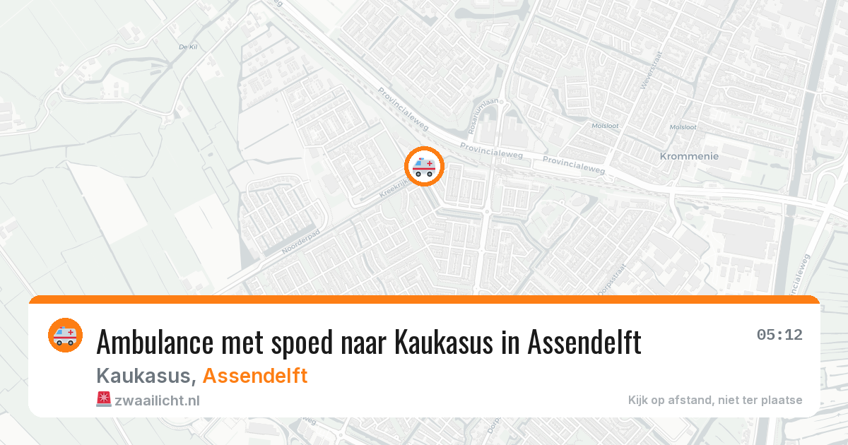 Ambulance met spoed naar Kaukasus in Assendelft — 12 mei 2026