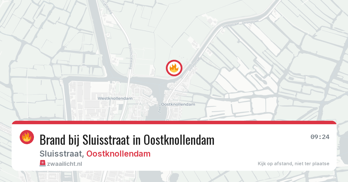 Brand bij Sluisstraat in Oostknollendam — 28 apr 2026