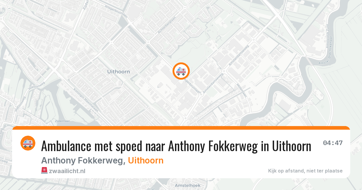Ambulance met spoed naar Anthony Fokkerweg in Uithoorn — 28 jun 2026