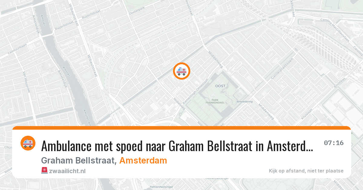 Ambulance met spoed naar Graham Bellstraat in Amsterdam — 9 feb 2026