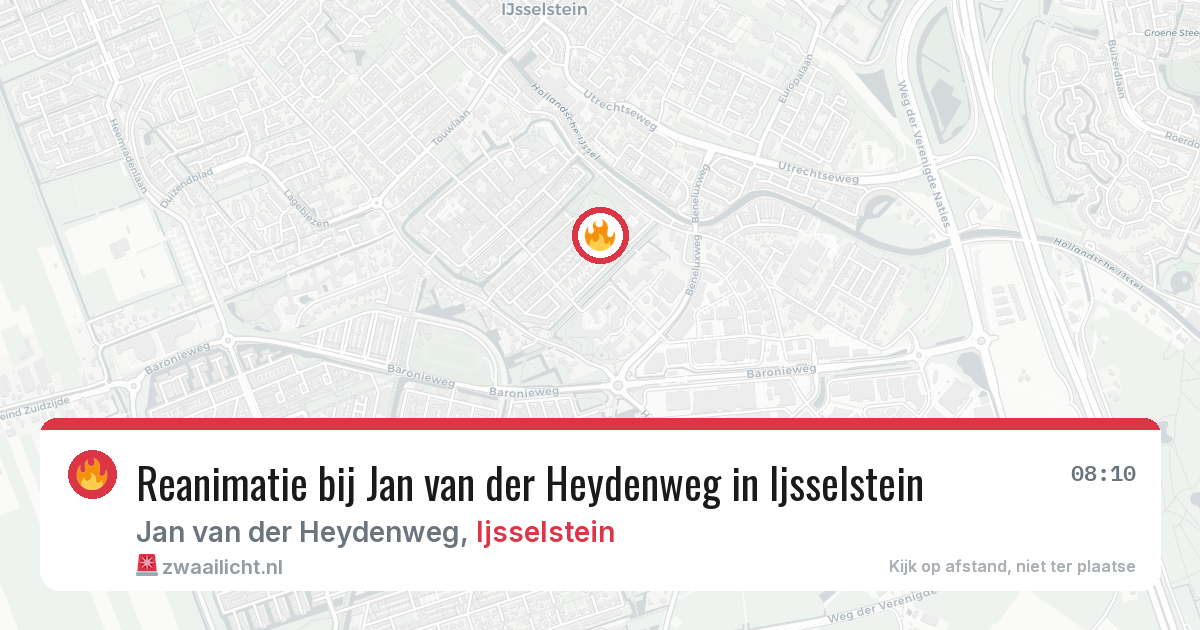 Reanimatie bij Jan van der Heydenweg in Ijsselstein — 12 aug 2026