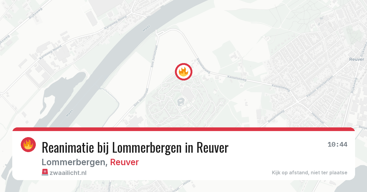 Reanimatie bij Lommerbergen in Reuver — 17 jan 2026