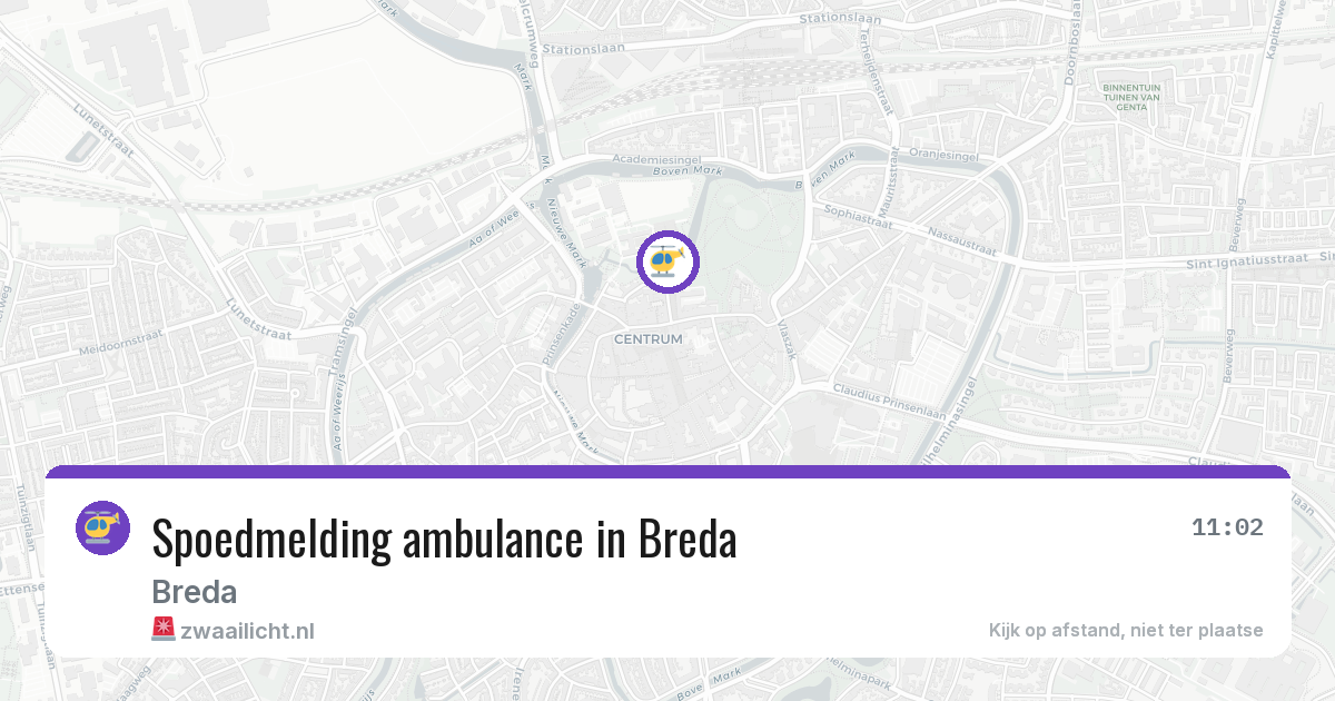 Spoedmelding ambulance in Breda — 2 aug 2026