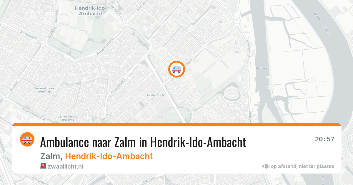 Ambulance naar Zalm in Hendrik-Ido-Ambacht — 13 aug 2026