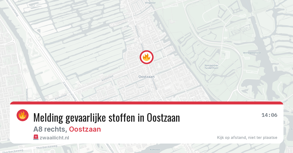 Melding gevaarlijke stoffen in Oostzaan — 28 apr 2026