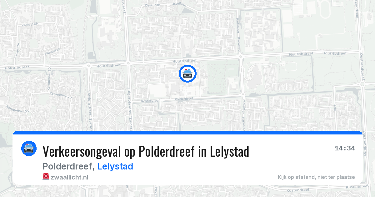 Verkeersongeval op Polderdreef in Lelystad — 31 jul 2026