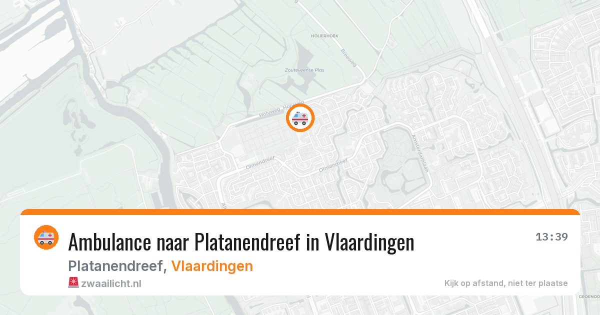 Ambulance naar Platanendreef in Vlaardingen — 29 mei 2026