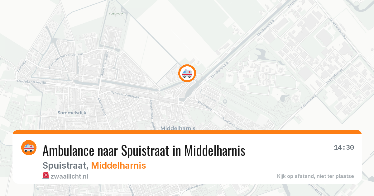 Ambulance naar Spuistraat in Middelharnis — 25 jun 2026