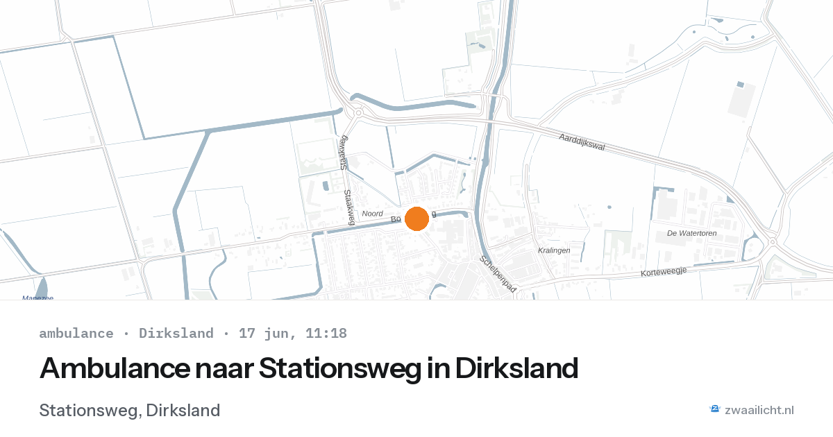 Ambulance naar Stationsweg in Dirksland — 17 jun 2026