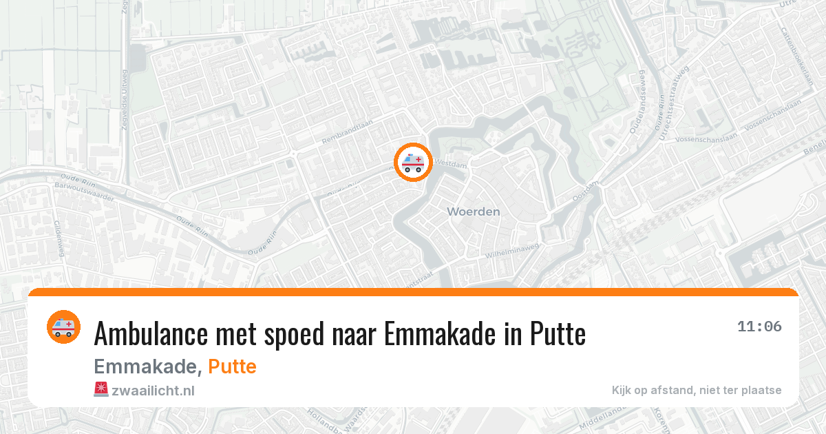 Ambulance met spoed naar Emmakade in Putte — 17 apr 2026