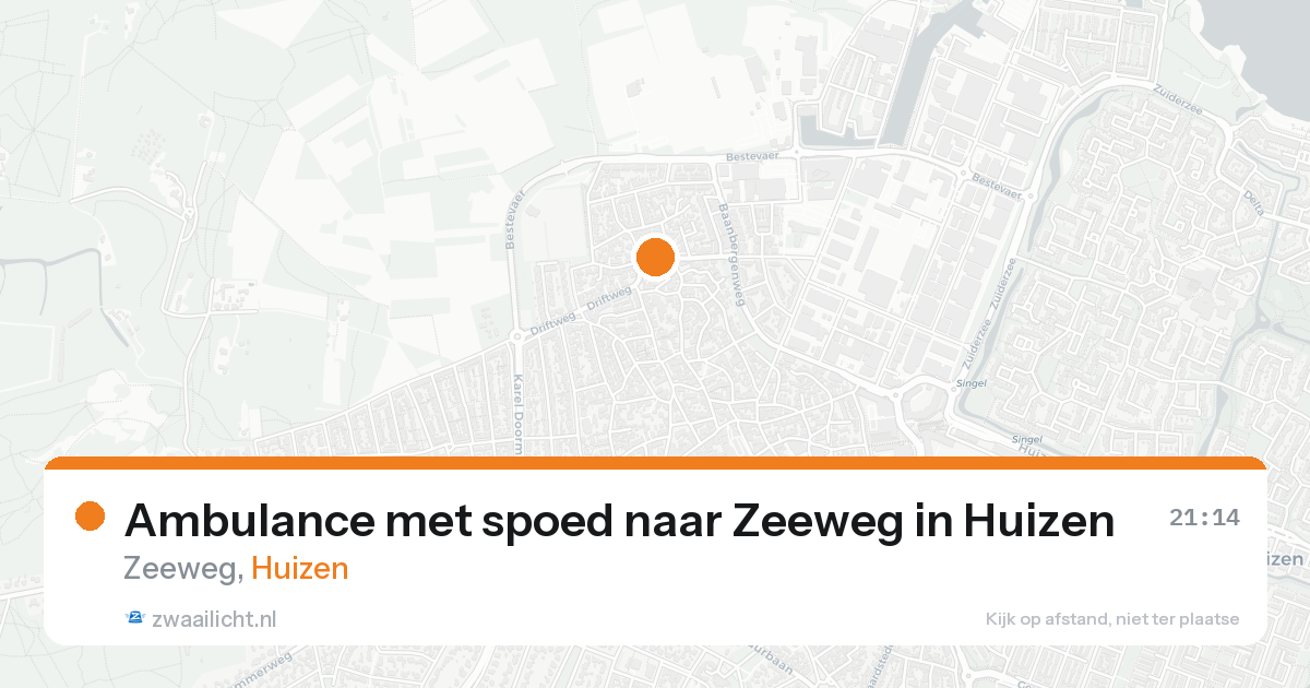 Ambulance met spoed naar Zeeweg in Huizen — 13 aug 2026