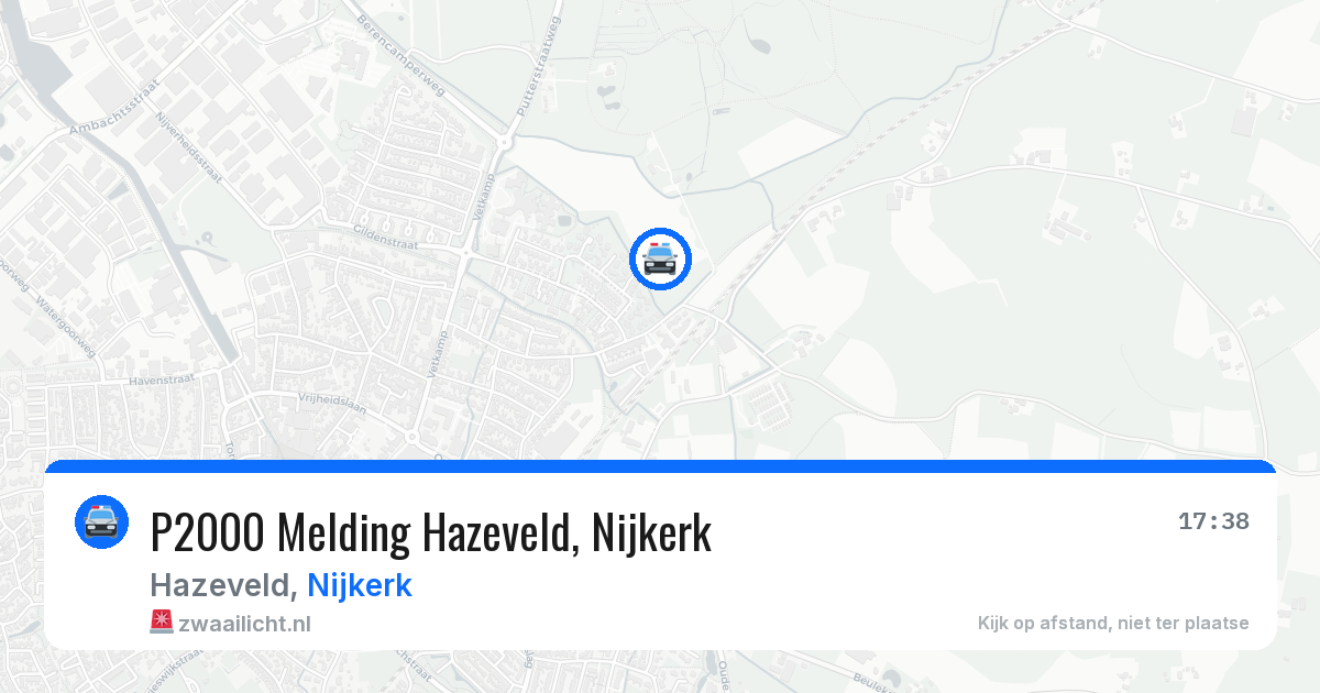 P2000 Melding Hazeveld, Nijkerk — 4 mei 2026