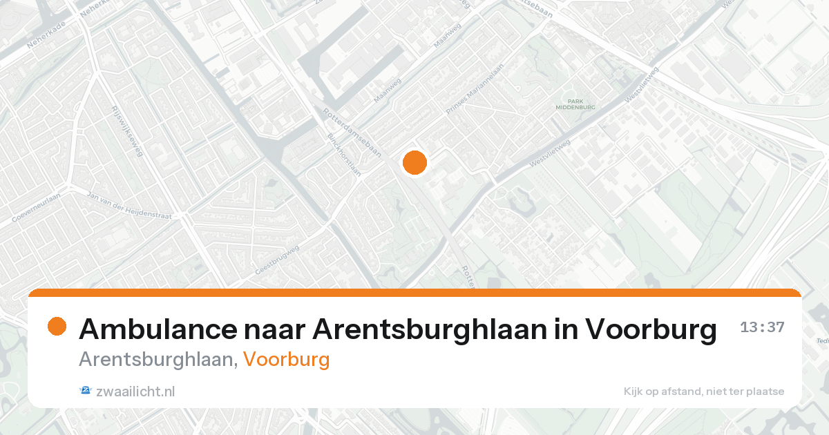 Ambulance naar Arentsburghlaan in Voorburg — 24 aug 2026