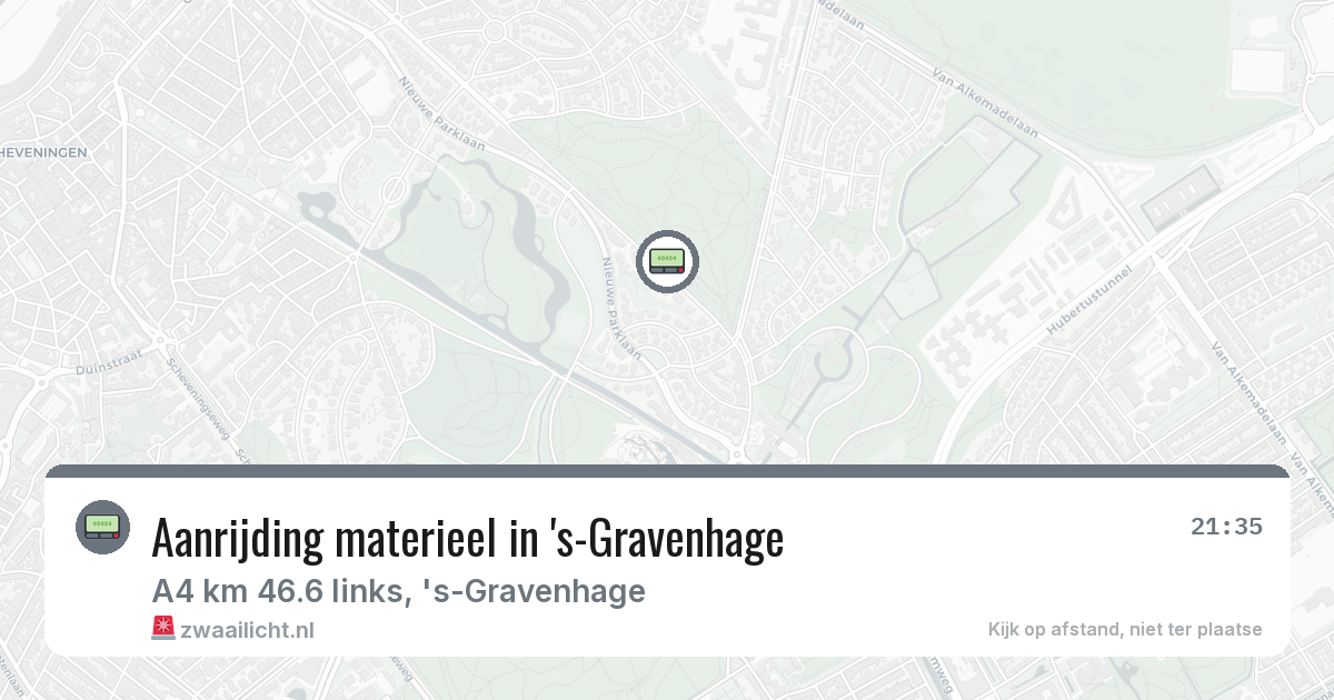Aanrijding materieel in 's-Gravenhage — 5 mrt 2026