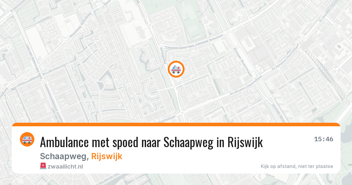 Ambulance met spoed naar Schaapweg in Rijswijk — 4 mei 2026