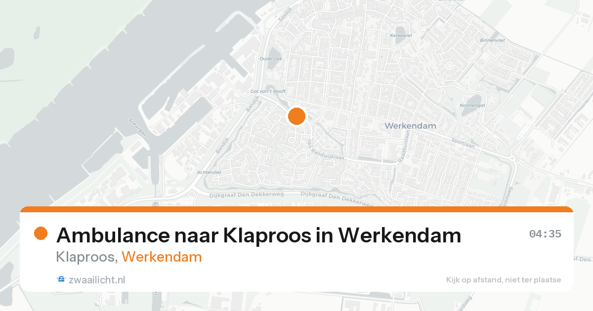 Ambulance naar Klaproos in Werkendam — 22 aug 2026