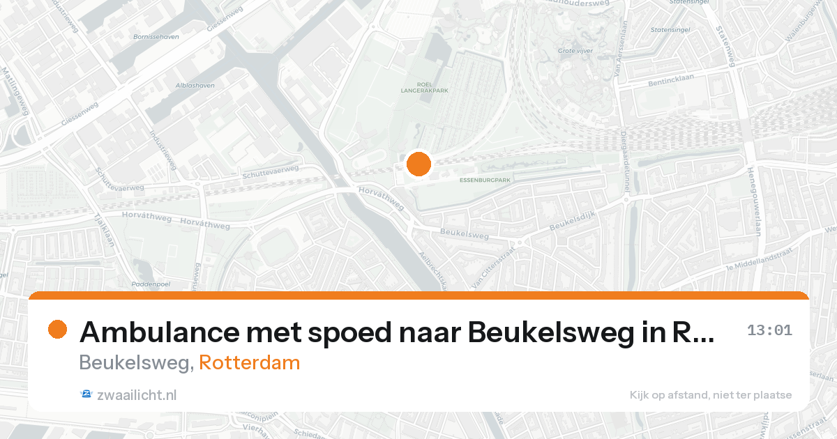 Ambulance met spoed naar Beukelsweg in Rotterdam — 15 aug 2026