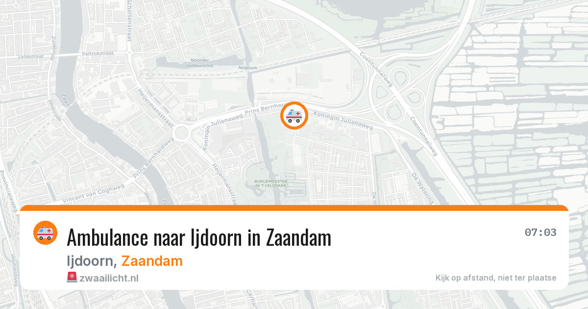 Ambulance naar Ijdoorn in Zaandam — 11 mei 2026