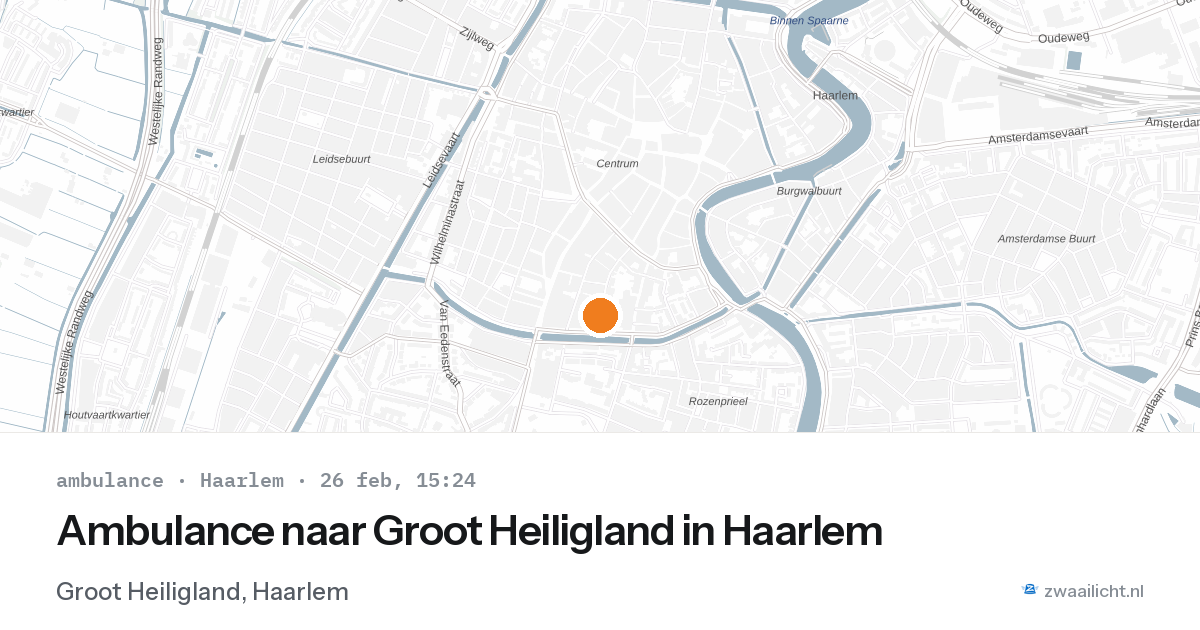 Ambulance naar Groot Heiligland in Haarlem — 26 feb 2026