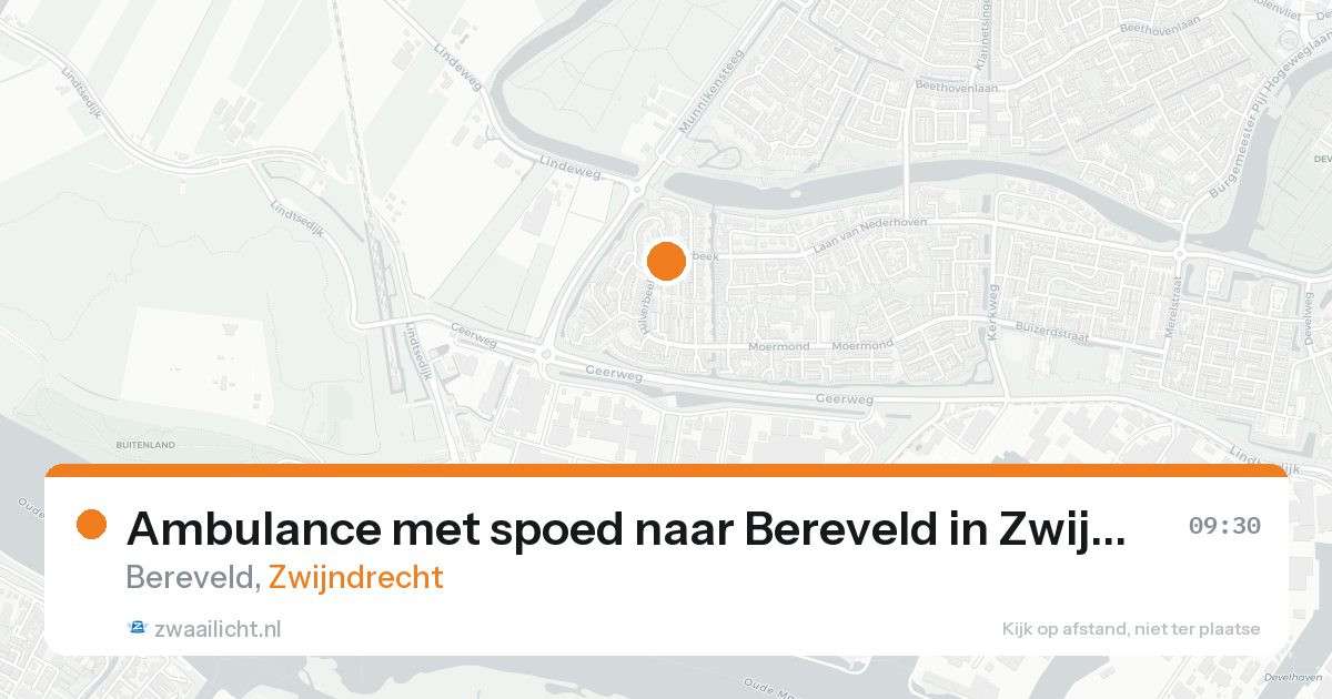 Ambulance met spoed naar Bereveld in Zwijndrecht — 19 aug 2026