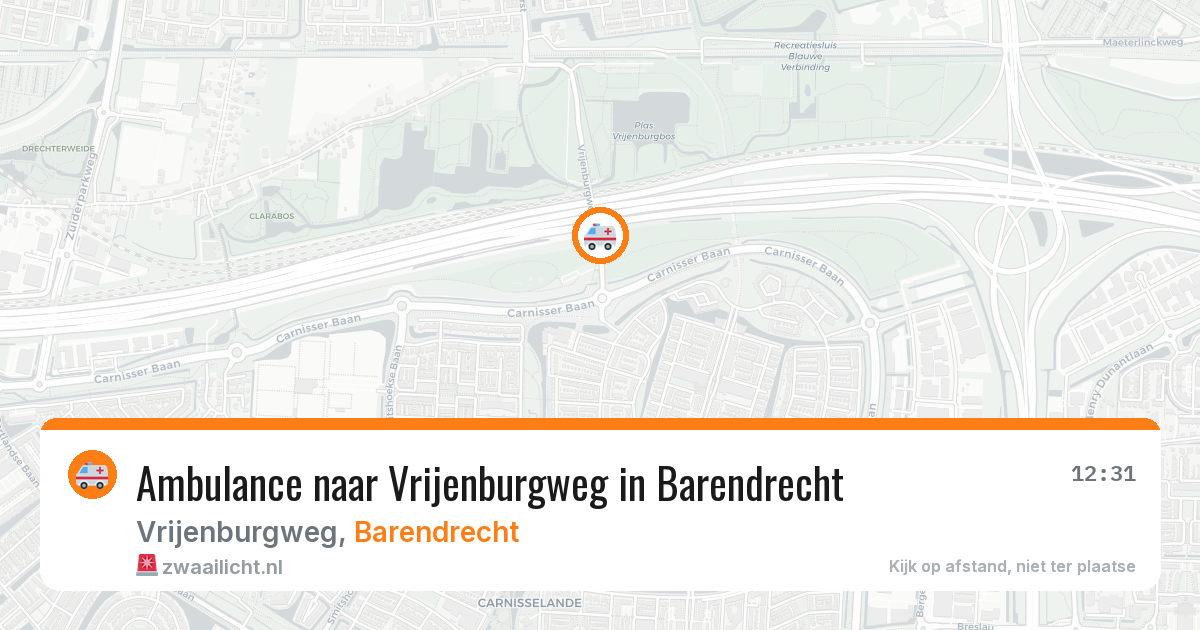 Ambulance naar Vrijenburgweg in Barendrecht — 23 jul 2026