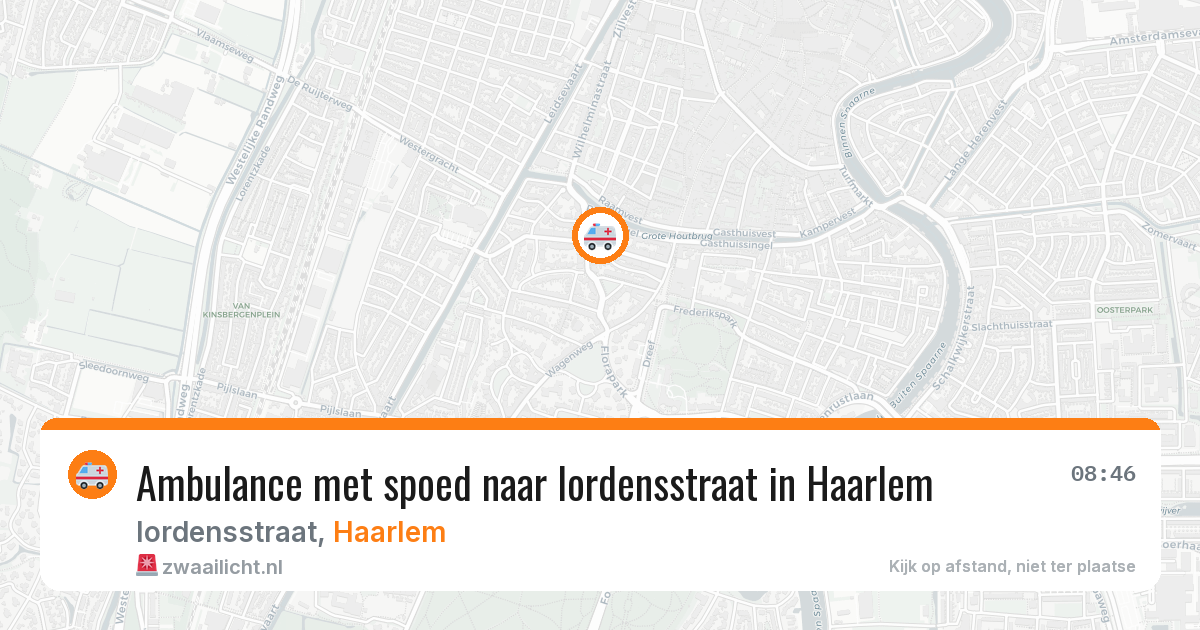 Ambulance met spoed naar Iordensstraat in Haarlem — 30 mrt 2026