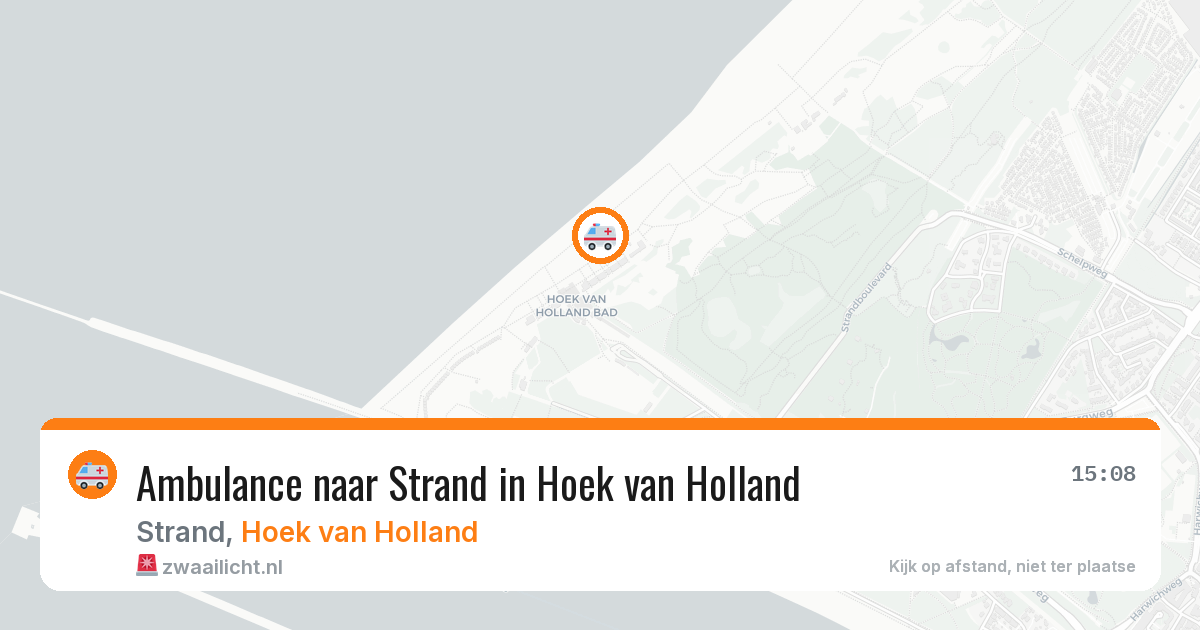 Ambulance naar Strand in Hoek van Holland — 14 jun 2026