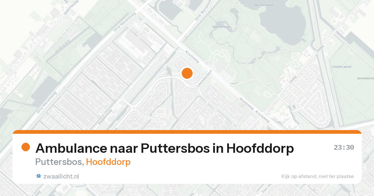 Ambulance naar Puttersbos in Hoofddorp — 15 aug 2026