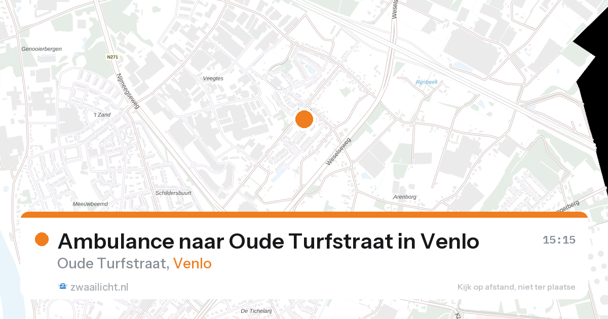 Ambulance naar Oude Turfstraat in Venlo — 10 aug 2026