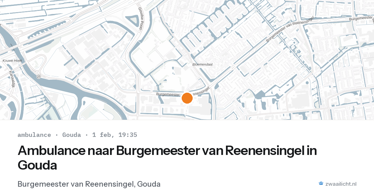 Ambulance naar Burgemeester van Reenensingel in Gouda — 1 feb 2026