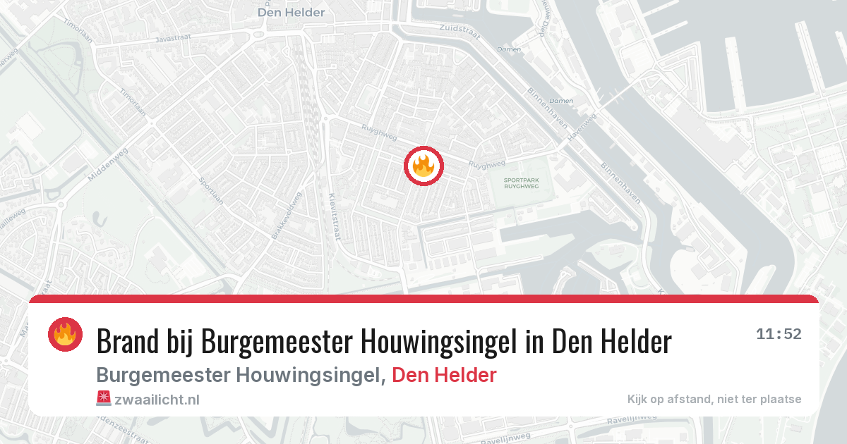 Brand bij Burgemeester Houwingsingel in Den Helder — 5 jul 2026
