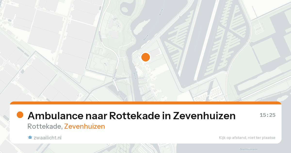 Ambulance naar Rottekade in Zevenhuizen — 17 aug 2026