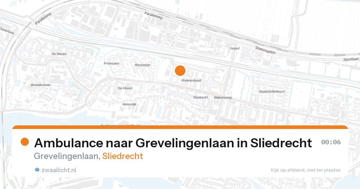 Ambulance naar Grevelingenlaan in Sliedrecht — 22 apr 2026