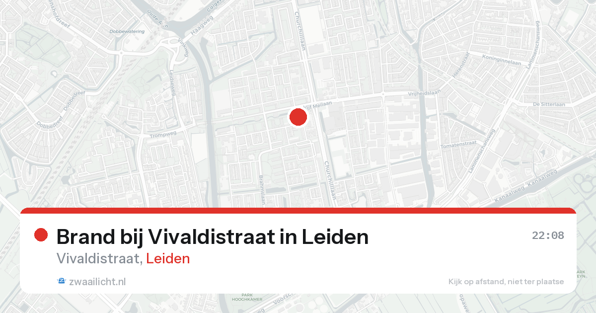 Brand bij Vivaldistraat in Leiden — 20 mrt 2026